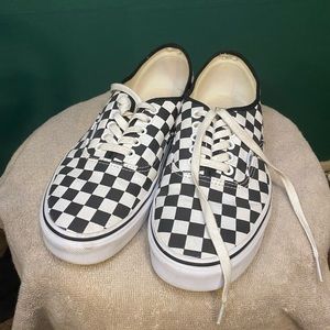 Black and white checkered vans